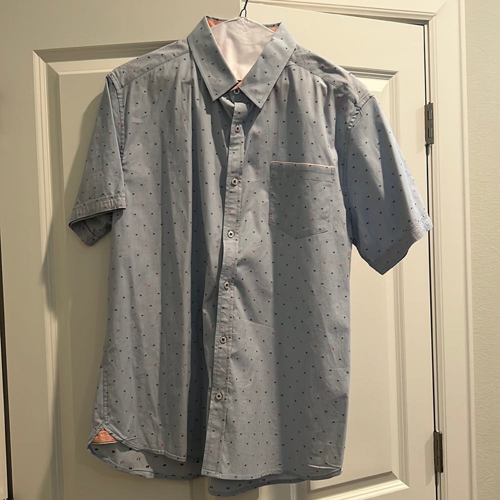 7 Diamonds Light Blue Men’s Button Up